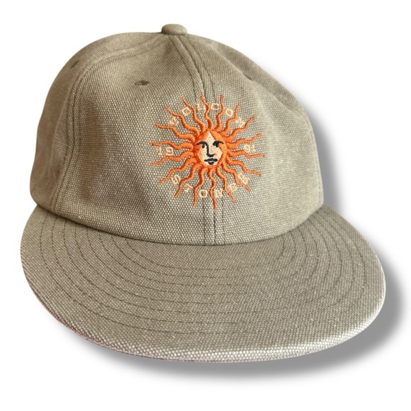 Volcom Stone orange Sun Logo Hat Adjustable Cap *RARE LOGO* Beige Embroidery - Picture 1 of 4